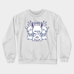 I'm stuck between IDK, IDK and IDGAF rabbits Crewneck Sweatshirt